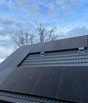 woning voorzien van zonnepanelen